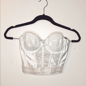 White Lace & Silk Corset